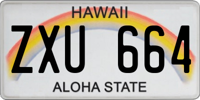 HI license plate ZXU664