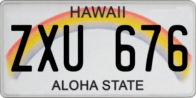 HI license plate ZXU676