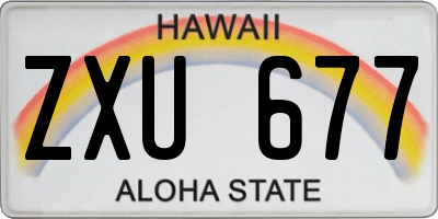 HI license plate ZXU677
