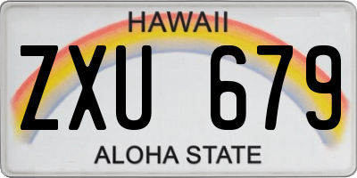 HI license plate ZXU679