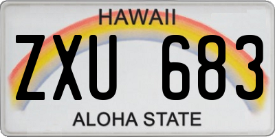 HI license plate ZXU683