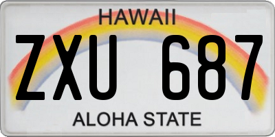 HI license plate ZXU687