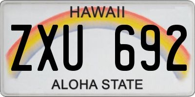 HI license plate ZXU692