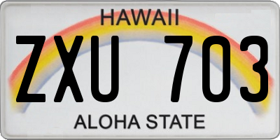 HI license plate ZXU703
