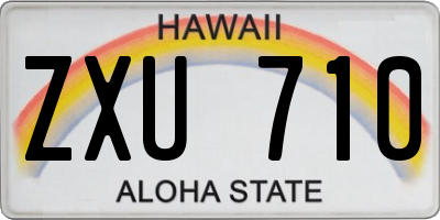 HI license plate ZXU710