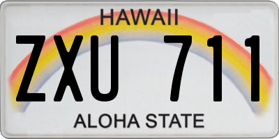 HI license plate ZXU711