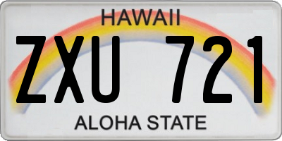 HI license plate ZXU721