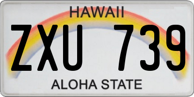 HI license plate ZXU739