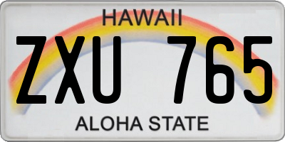 HI license plate ZXU765