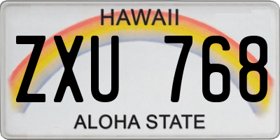 HI license plate ZXU768
