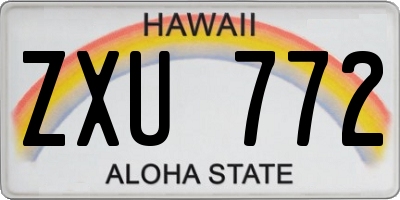 HI license plate ZXU772