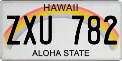 HI license plate ZXU782