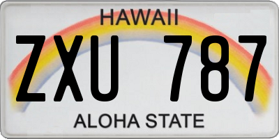 HI license plate ZXU787