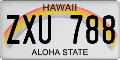 HI license plate ZXU788