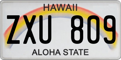 HI license plate ZXU809