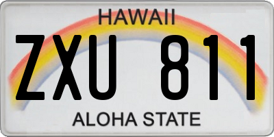 HI license plate ZXU811