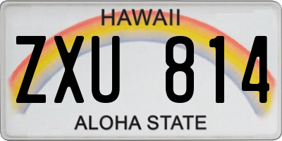 HI license plate ZXU814