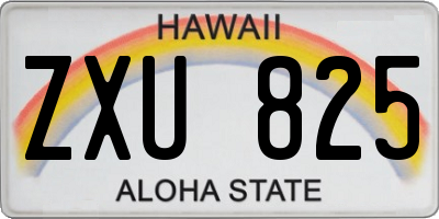 HI license plate ZXU825