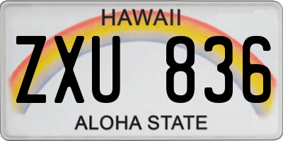 HI license plate ZXU836