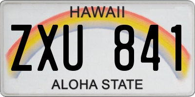 HI license plate ZXU841