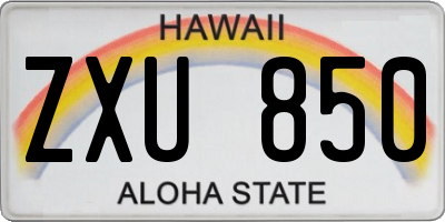 HI license plate ZXU850