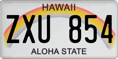 HI license plate ZXU854