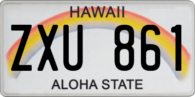 HI license plate ZXU861