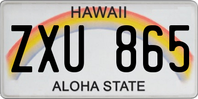 HI license plate ZXU865
