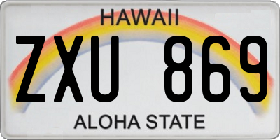 HI license plate ZXU869