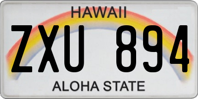 HI license plate ZXU894