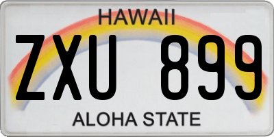 HI license plate ZXU899