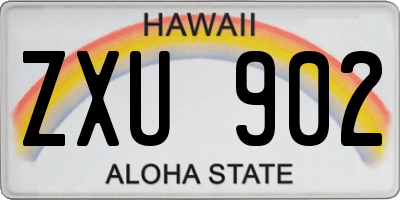 HI license plate ZXU902