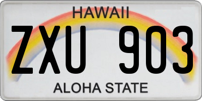 HI license plate ZXU903