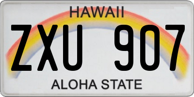HI license plate ZXU907