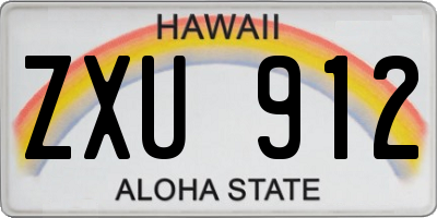 HI license plate ZXU912