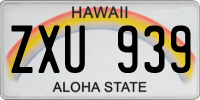 HI license plate ZXU939
