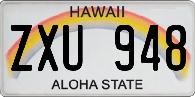 HI license plate ZXU948