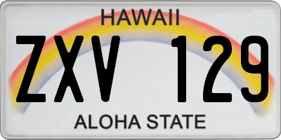 HI license plate ZXV129