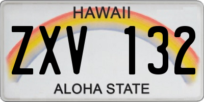 HI license plate ZXV132