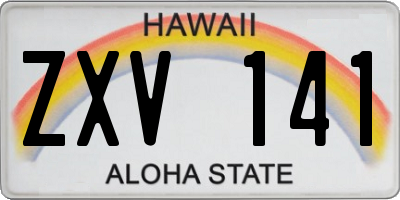 HI license plate ZXV141