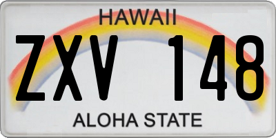 HI license plate ZXV148