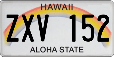 HI license plate ZXV152