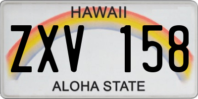 HI license plate ZXV158