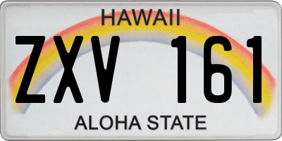 HI license plate ZXV161