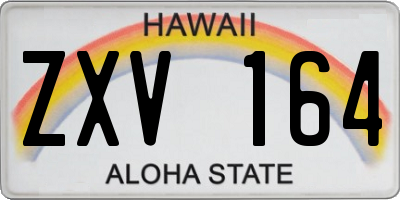 HI license plate ZXV164