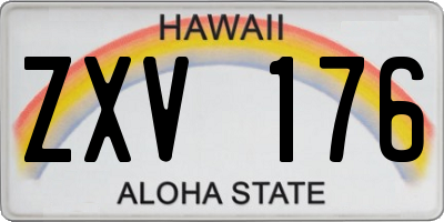 HI license plate ZXV176