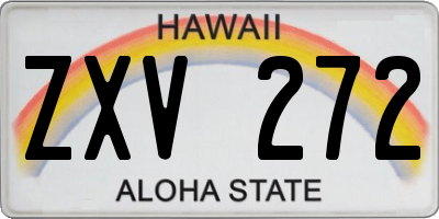 HI license plate ZXV272