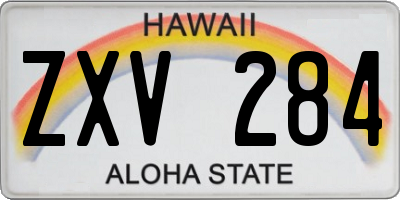 HI license plate ZXV284