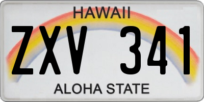 HI license plate ZXV341