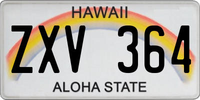 HI license plate ZXV364